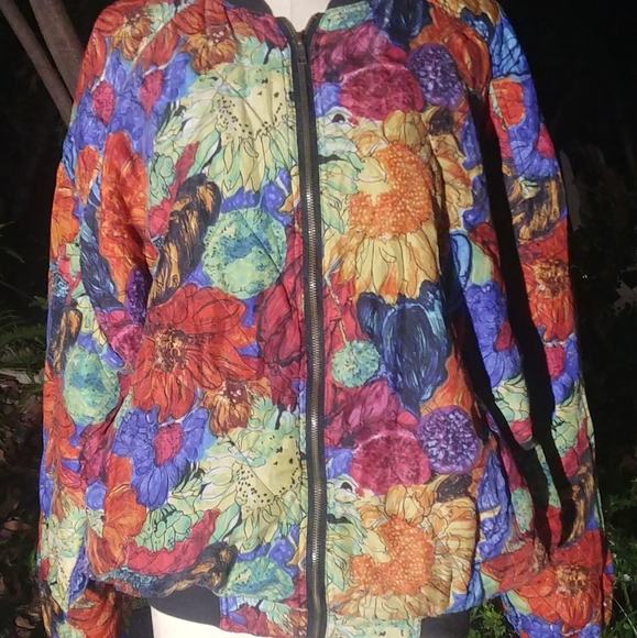 Silk Floral Jacket. - Picture 1 of 3
